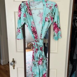 Floral Robe with Pink Roses